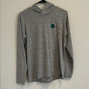 Patagonia women’s capilene cool daily graphic hoody medium, grey, unity, rare